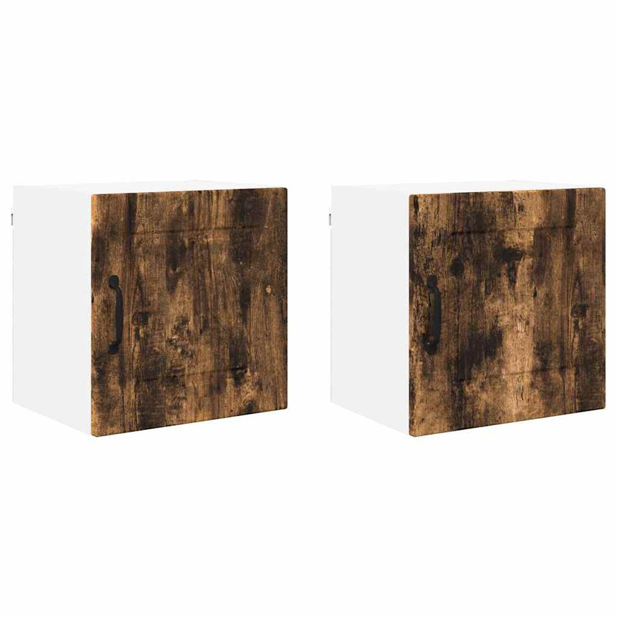 Keukenkast aan de muur 2 pcs Gerookt eiken 40 x 31 x 40 cm