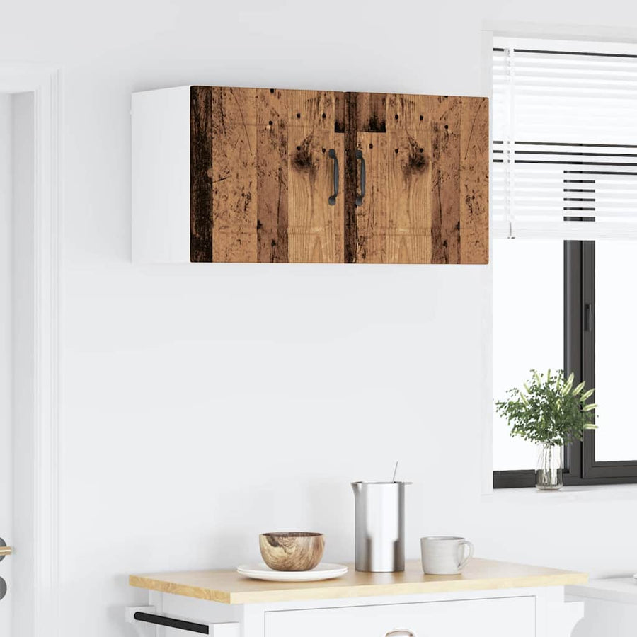 Keukenkast aan de muur met plank 2 pcs Oud Hout 40 x 31 x 40 cm