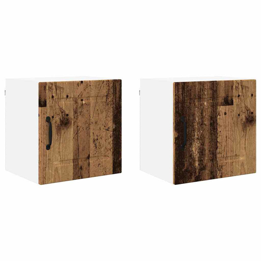 Keukenkast aan de muur met plank 2 pcs Oud Hout 40 x 31 x 40 cm