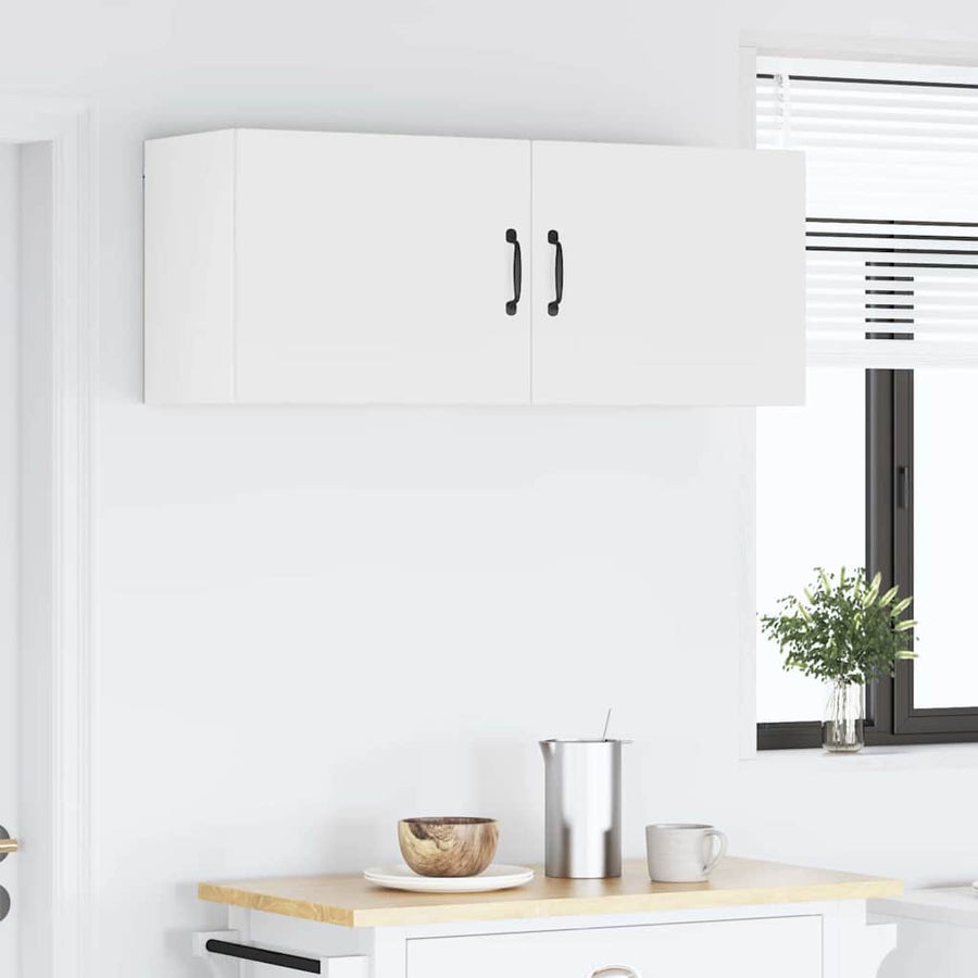 Keukenkast aan de muur 2 pcs Wit 50 x 31 x 40 cm Bewerkt hout