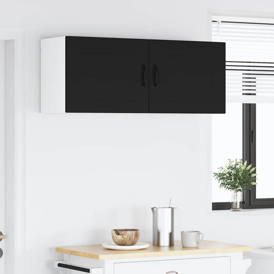 Keukenkast aan de muur Zwart 50 x 31 x 40 cm Bewerkt hout