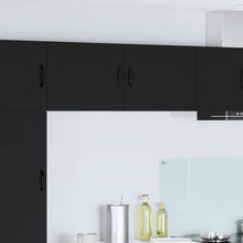 Keukenkast aan de muur 2 pcs Zwart 50 x 31 x 40 cm Bewerkt hout
