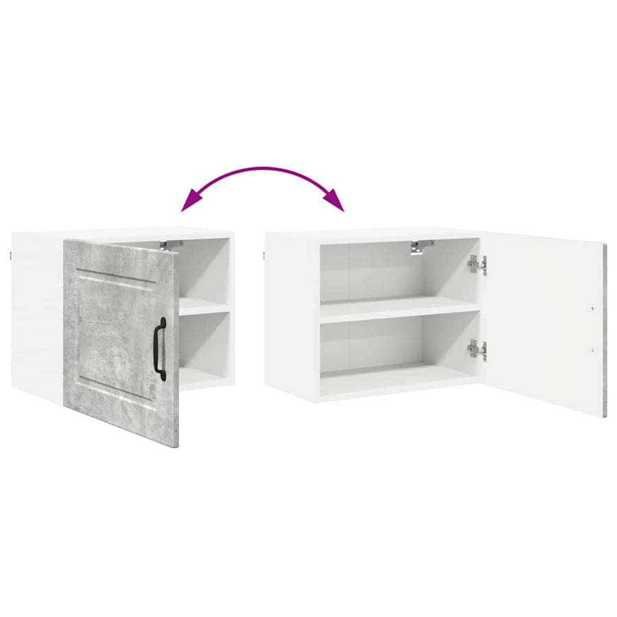 Keukenkast aan de muur Beton Grijs 50 x 31 x 40 cm Bewerkt hout