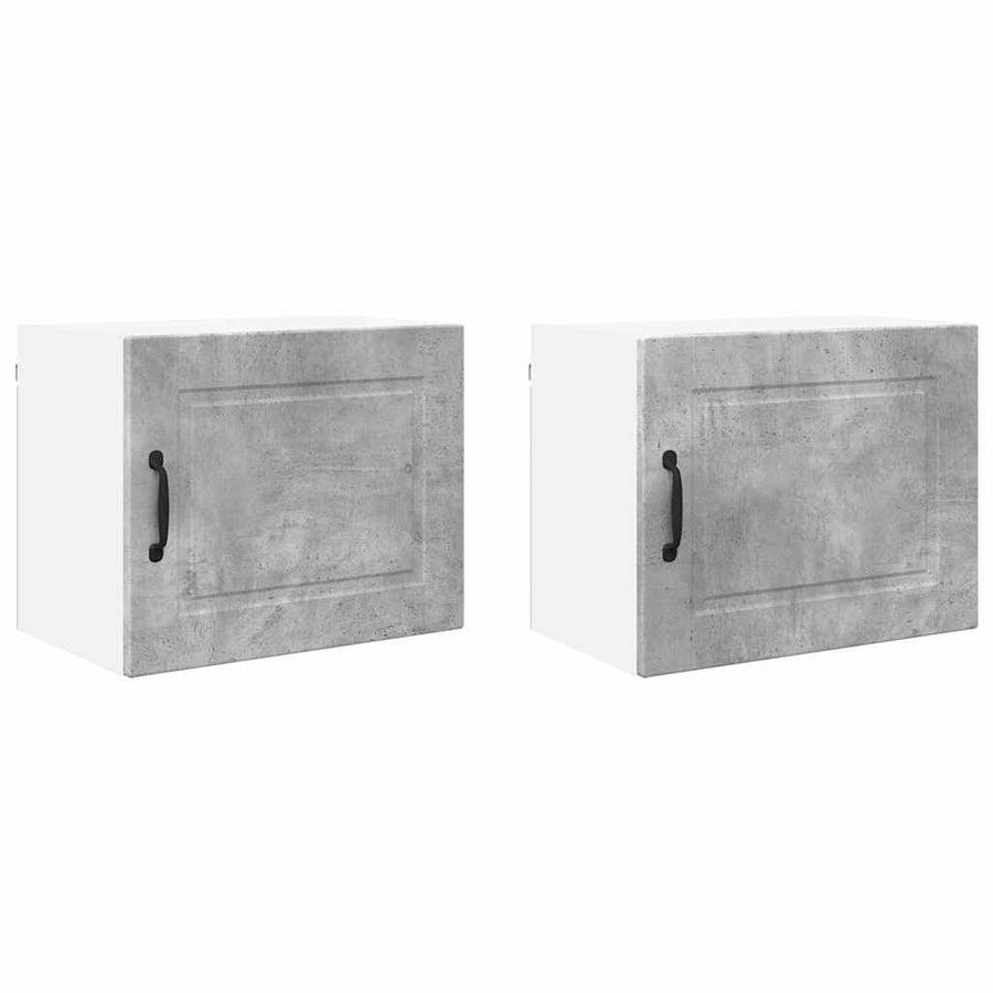 Keukenkast aan de muur 2 pcs Beton Grijs 50 x 31 x 40 cm