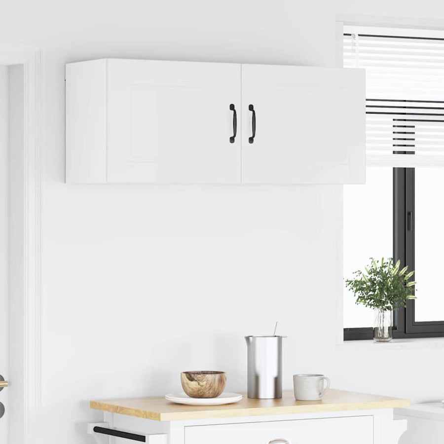Keukenkast aan de muur 2 pcs Hoogglans wit 50 x 31 x 40 cm