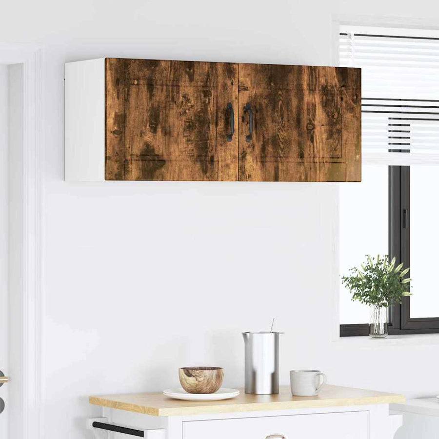 Keukenkast aan de muur 2 pcs Gerookt eiken 50 x 31 x 40 cm