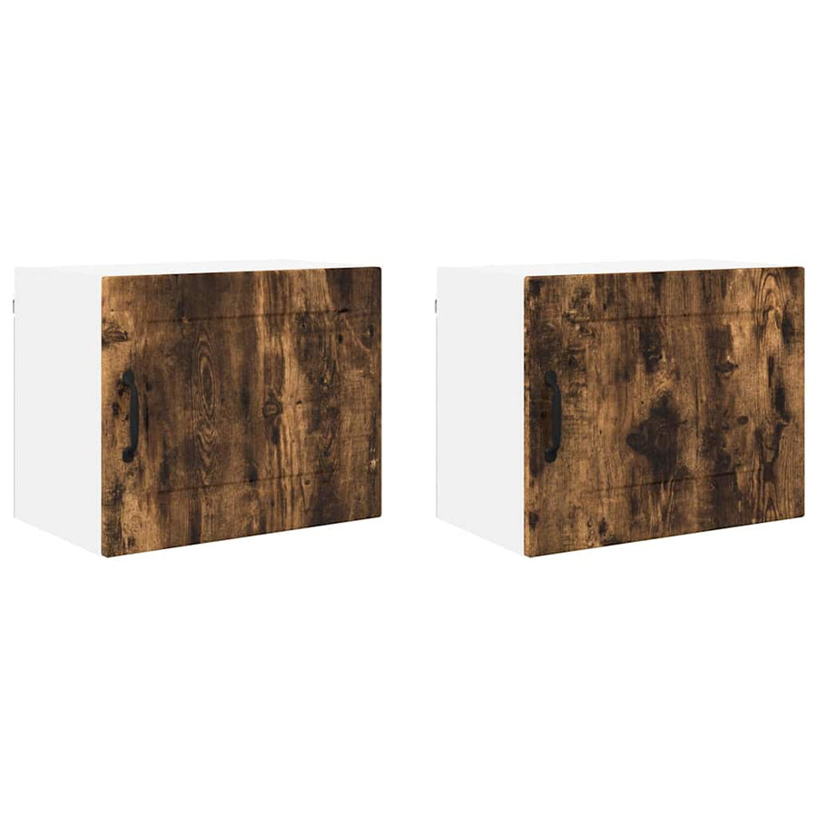 Keukenkast aan de muur 2 pcs Gerookt eiken 50 x 31 x 40 cm