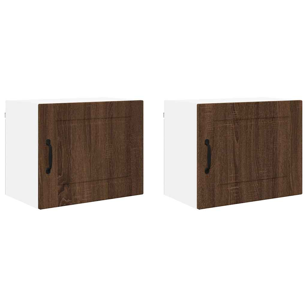 Keukenkast aan de muur 2 pcs Bruin Eiken 50 x 31 x 40 cm