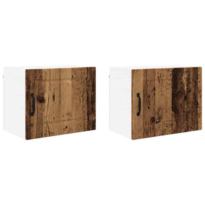Keukenkast aan de muur met plank 2 pcs Oud Hout 50 x 31 x 40 cm