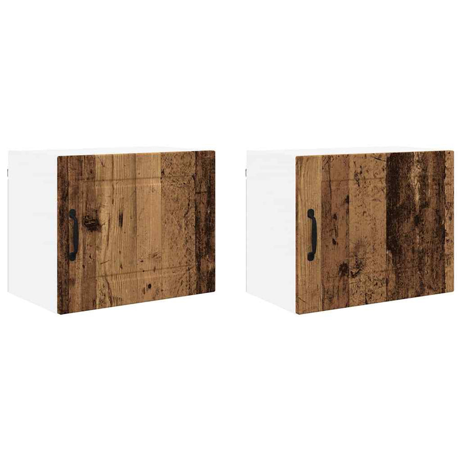 Keukenkast aan de muur met plank 2 pcs Oud Hout 50 x 31 x 40 cm