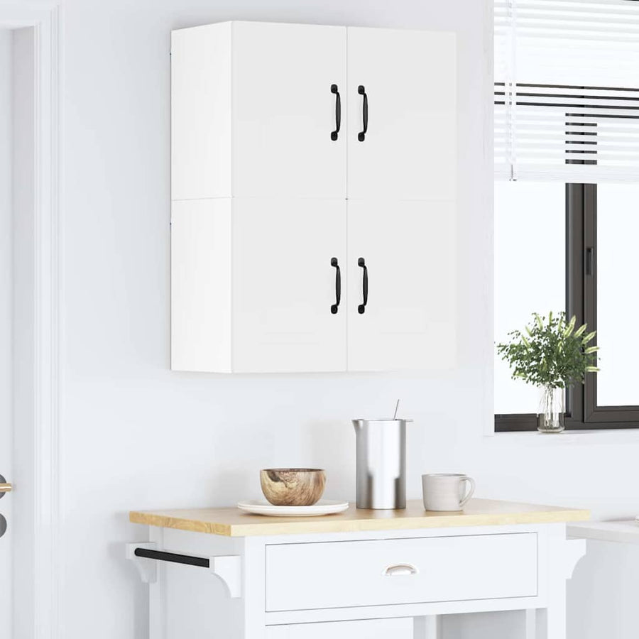 Keukenkast aan de muur 2 pcs Wit 60 x 31 x 40 cm Bewerkt hout