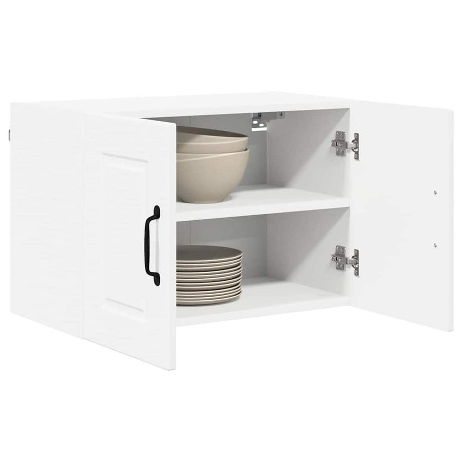 Keukenkast aan de muur 2 pcs Wit 60 x 31 x 40 cm Bewerkt hout
