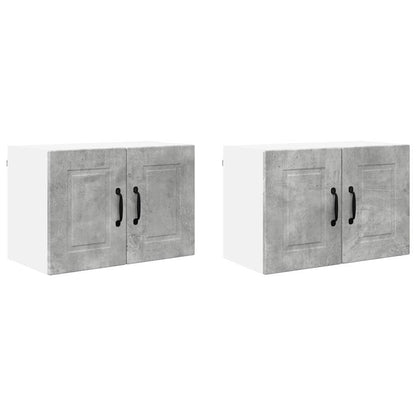 Keukenkast aan de muur 2 pcs Beton Grijs 60 x 31 x 40 cm