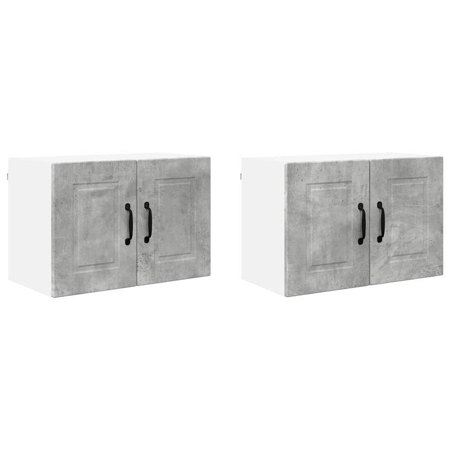 Keukenkast aan de muur 2 pcs Beton Grijs 60 x 31 x 40 cm