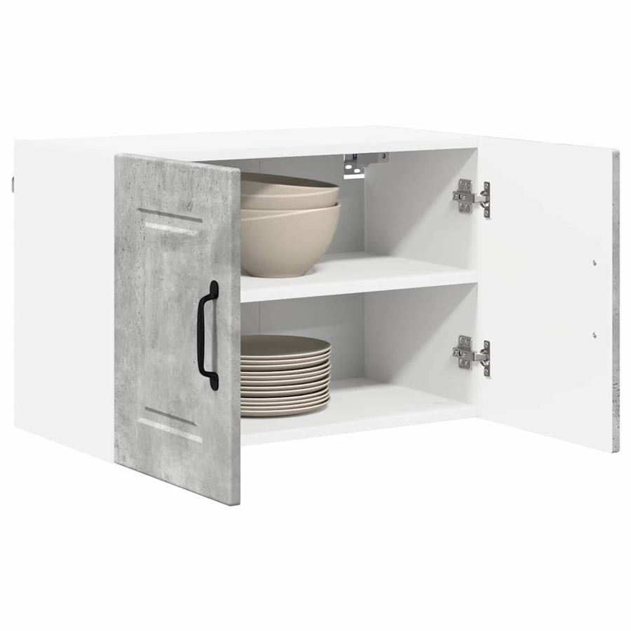 Keukenkast aan de muur 2 pcs Beton Grijs 60 x 31 x 40 cm