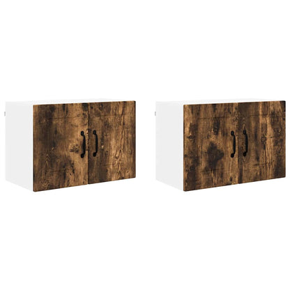 Keukenkast aan de muur 2 pcs Gerookt eiken 60 x 31 x 40 cm