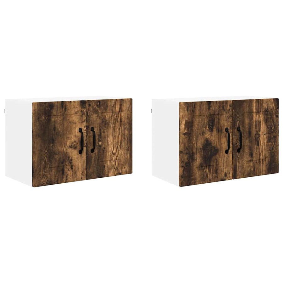 Keukenkast aan de muur 2 pcs Gerookt eiken 60 x 31 x 40 cm