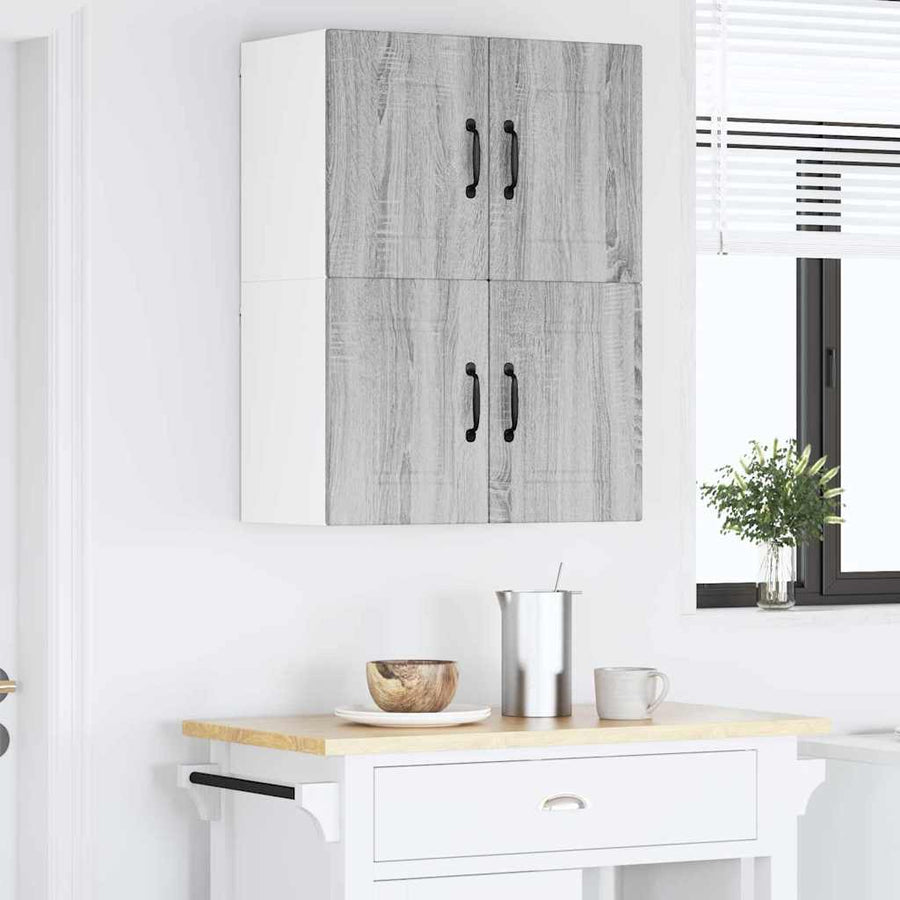 Keukenkast aan de muur met plank Grijs Sonoma 60 x 31 x 40 cm