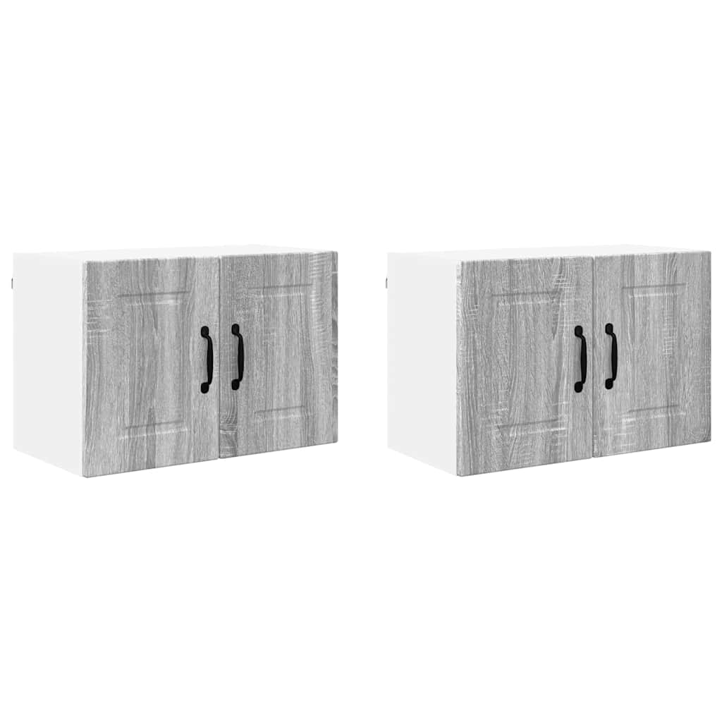 Keukenkast aan de muur 2 pcs Grijs Sonoma 60 x 31 x 40 cm
