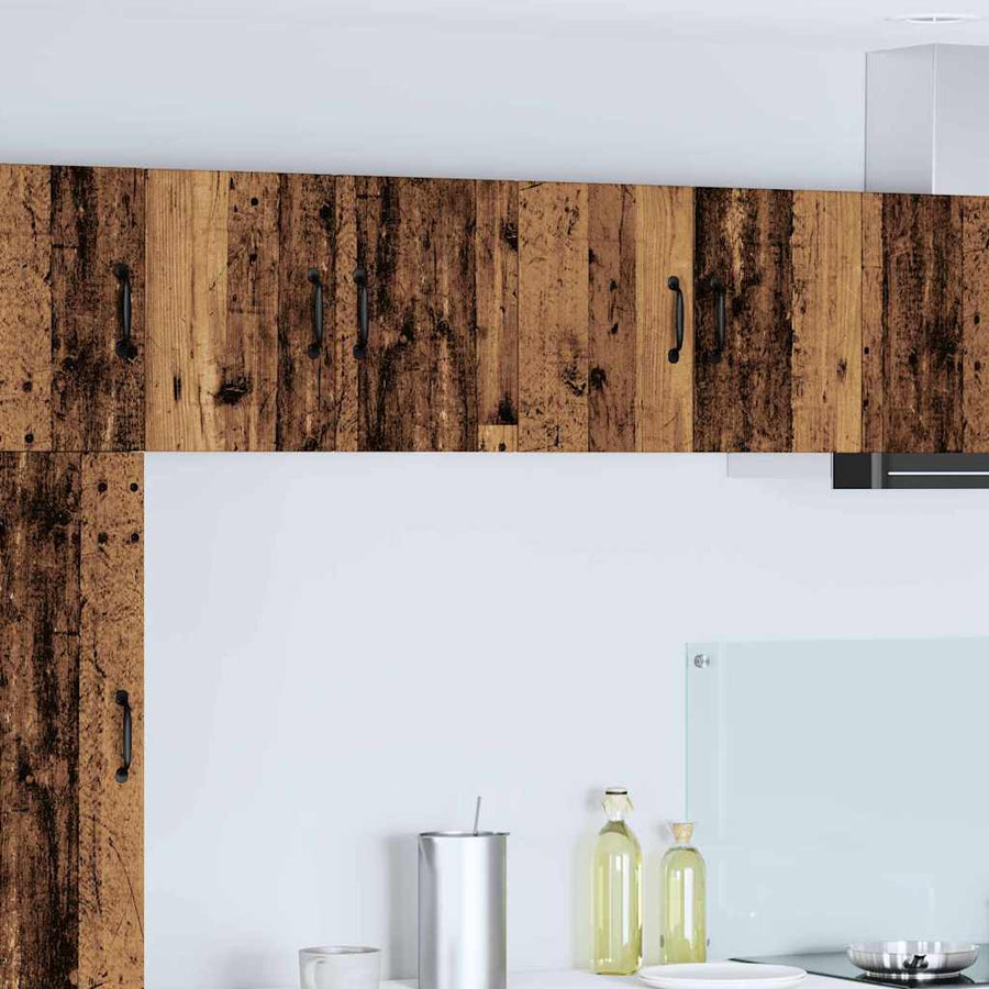 Keukenkast aan de muur met plank 2 pcs Oud Hout 60 x 31 x 40 cm