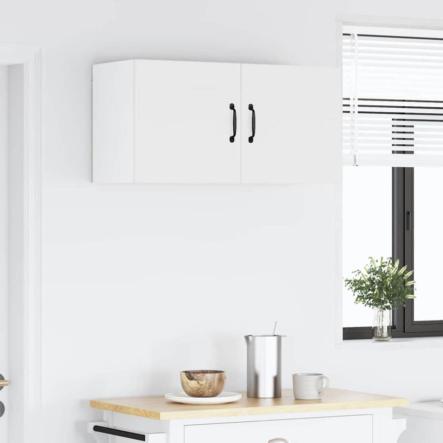 Keukenkast aan de muur Wit 80 x 31 x 40 cm Bewerkt hout