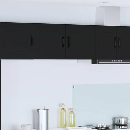 Keukenkast aan de muur Zwart 80 x 31 x 40 cm Bewerkt hout