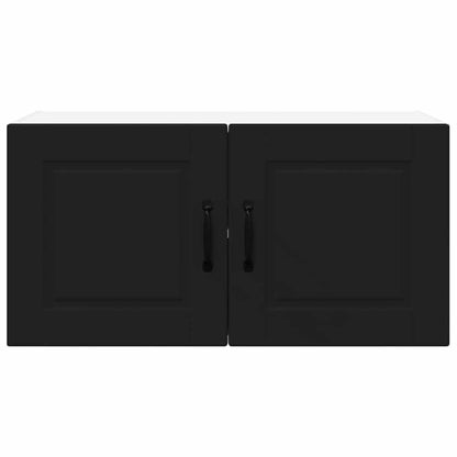 Keukenkast aan de muur Zwart 80 x 31 x 40 cm Bewerkt hout