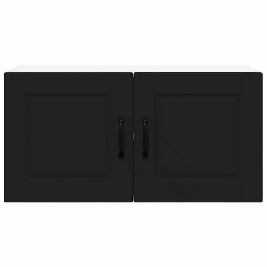 Keukenkast aan de muur Zwart 80 x 31 x 40 cm Bewerkt hout