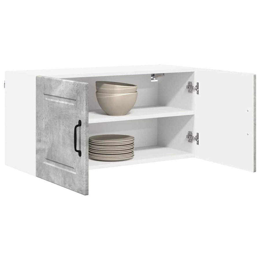 Keukenkast aan de muur Beton Grijs 80 x 31 x 40 cm Bewerkt hout