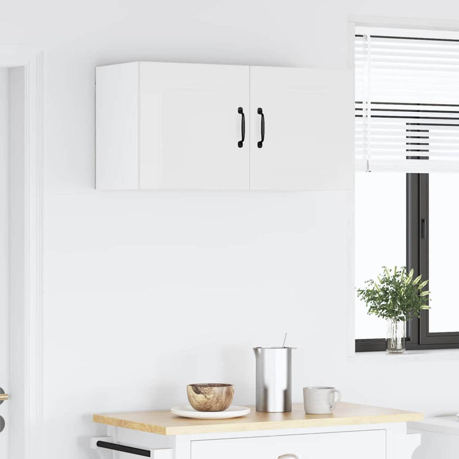 Keukenkast aan de muur met plank Hoogglans wit 80 x 31 x 40 cm