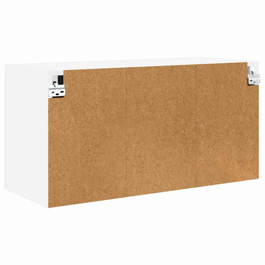 Keukenkast aan de muur met plank Hoogglans wit 80 x 31 x 40 cm