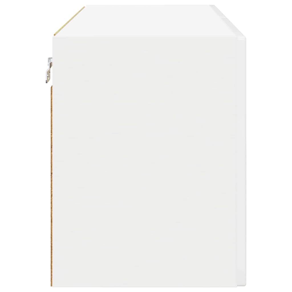 Keukenkast aan de muur met plank Hoogglans wit 80 x 31 x 40 cm