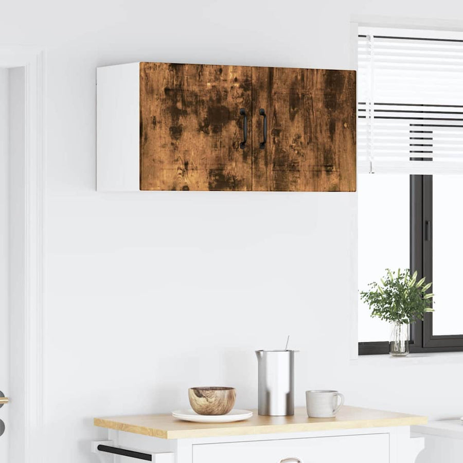 Keukenkast aan de muur met plank Gerookt eiken 80 x 31 x 40 cm