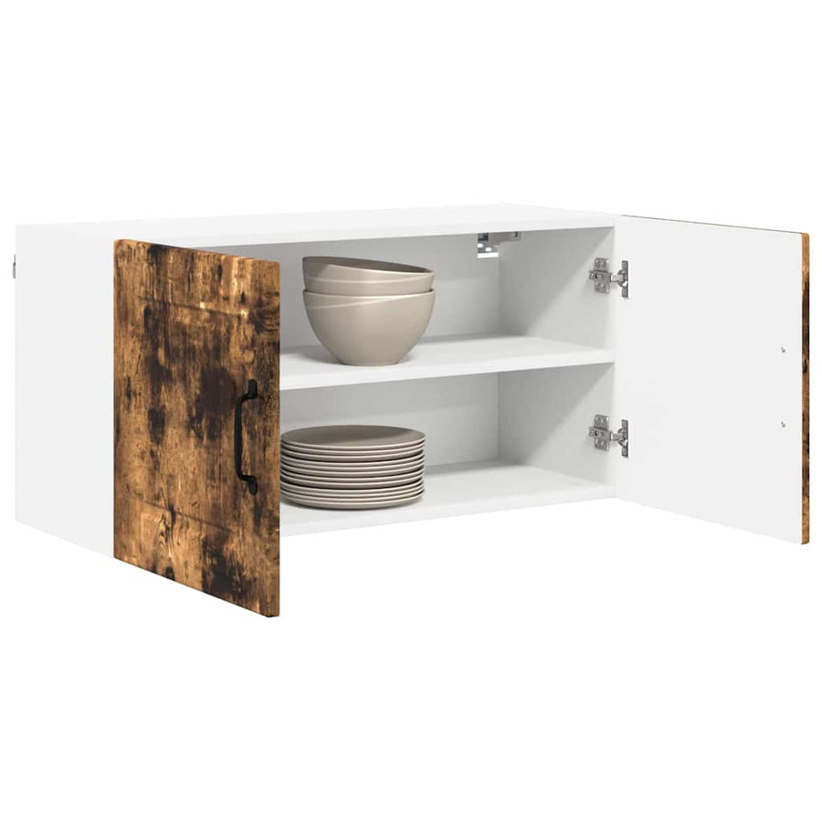 Keukenkast aan de muur met plank Gerookt eiken 80 x 31 x 40 cm