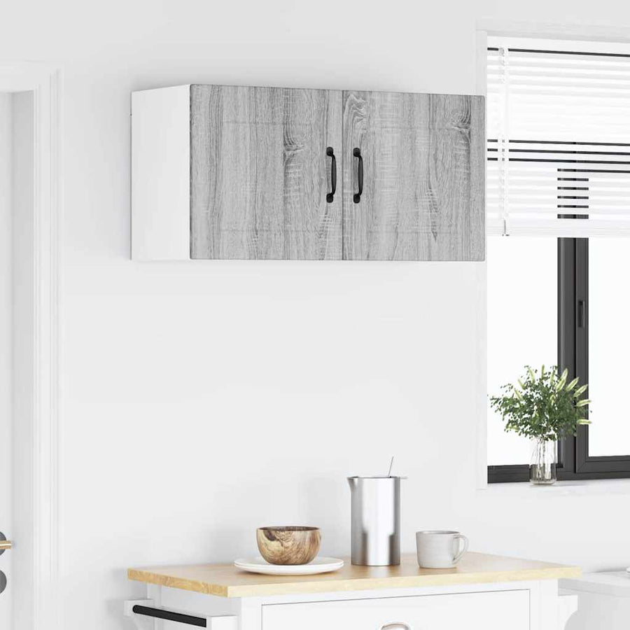 Keukenkast aan de muur met plank Grijs Sonoma 80 x 31 x 40 cm