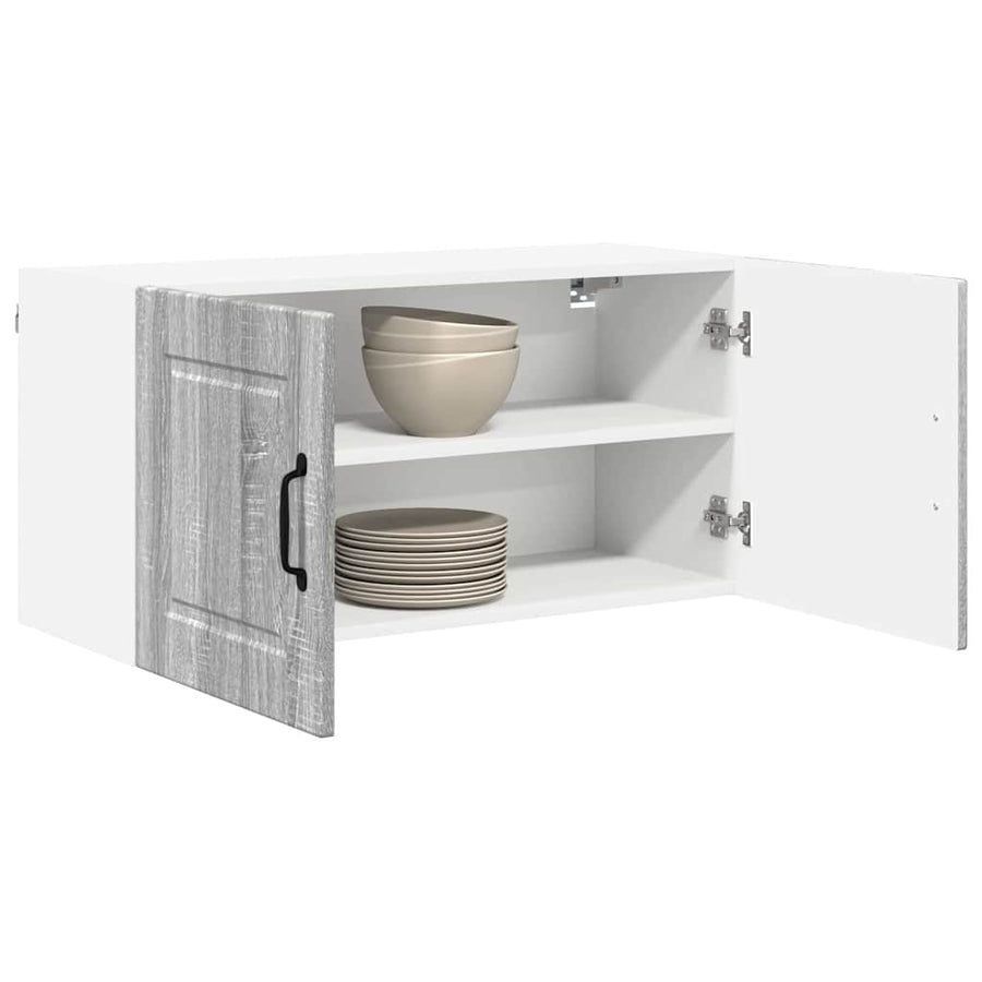 Keukenkast aan de muur met plank Grijs Sonoma 80 x 31 x 40 cm