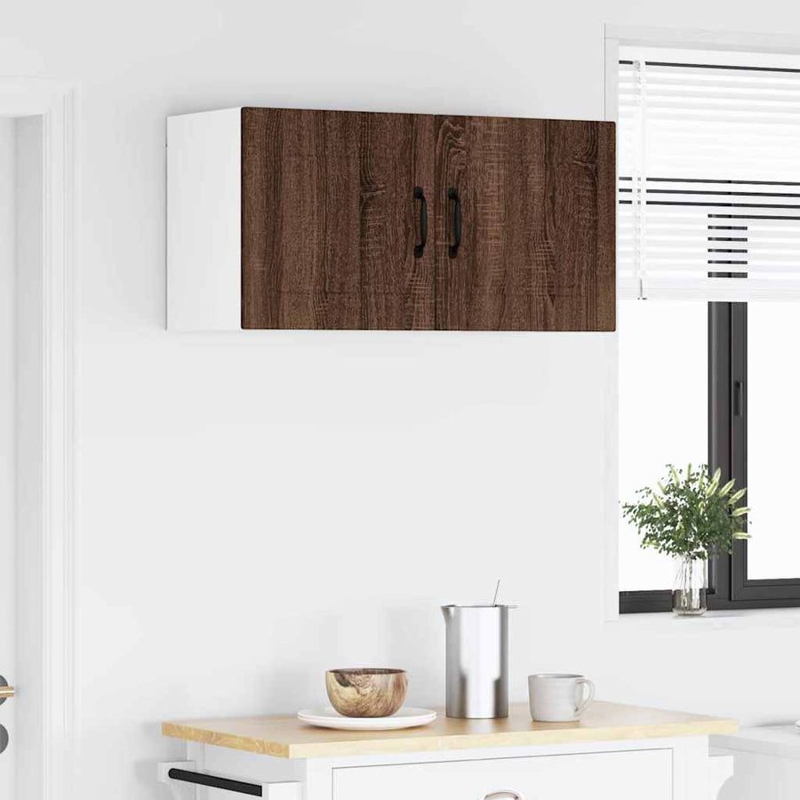 Keukenkast aan de muur Bruin Eiken 80 x 31 x 40 cm Bewerkt hout