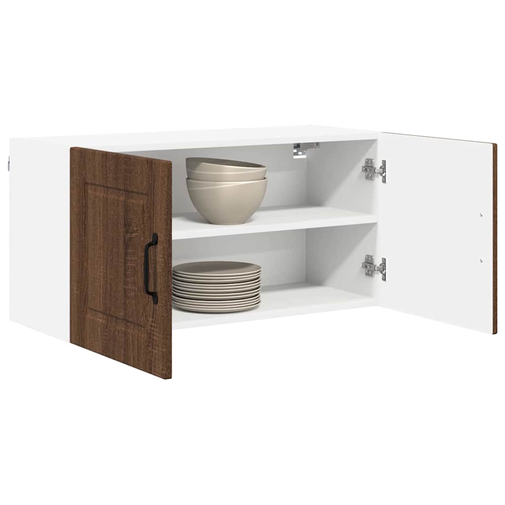 Keukenkast aan de muur Bruin Eiken 80 x 31 x 40 cm Bewerkt hout