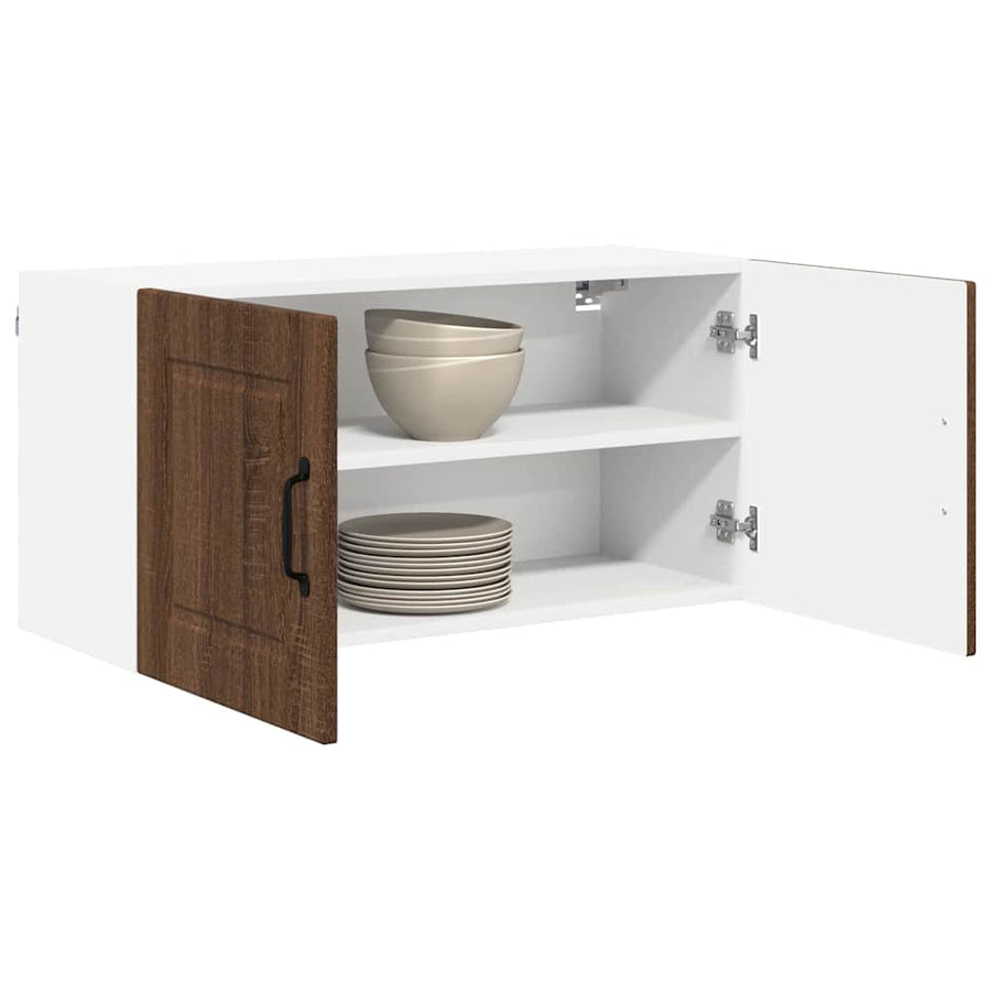 Keukenkast aan de muur Bruin Eiken 80 x 31 x 40 cm Bewerkt hout