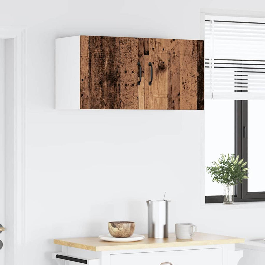 Keukenkast aan de muur Oud Hout 80 x 31 x 40 cm Bewerkt hout