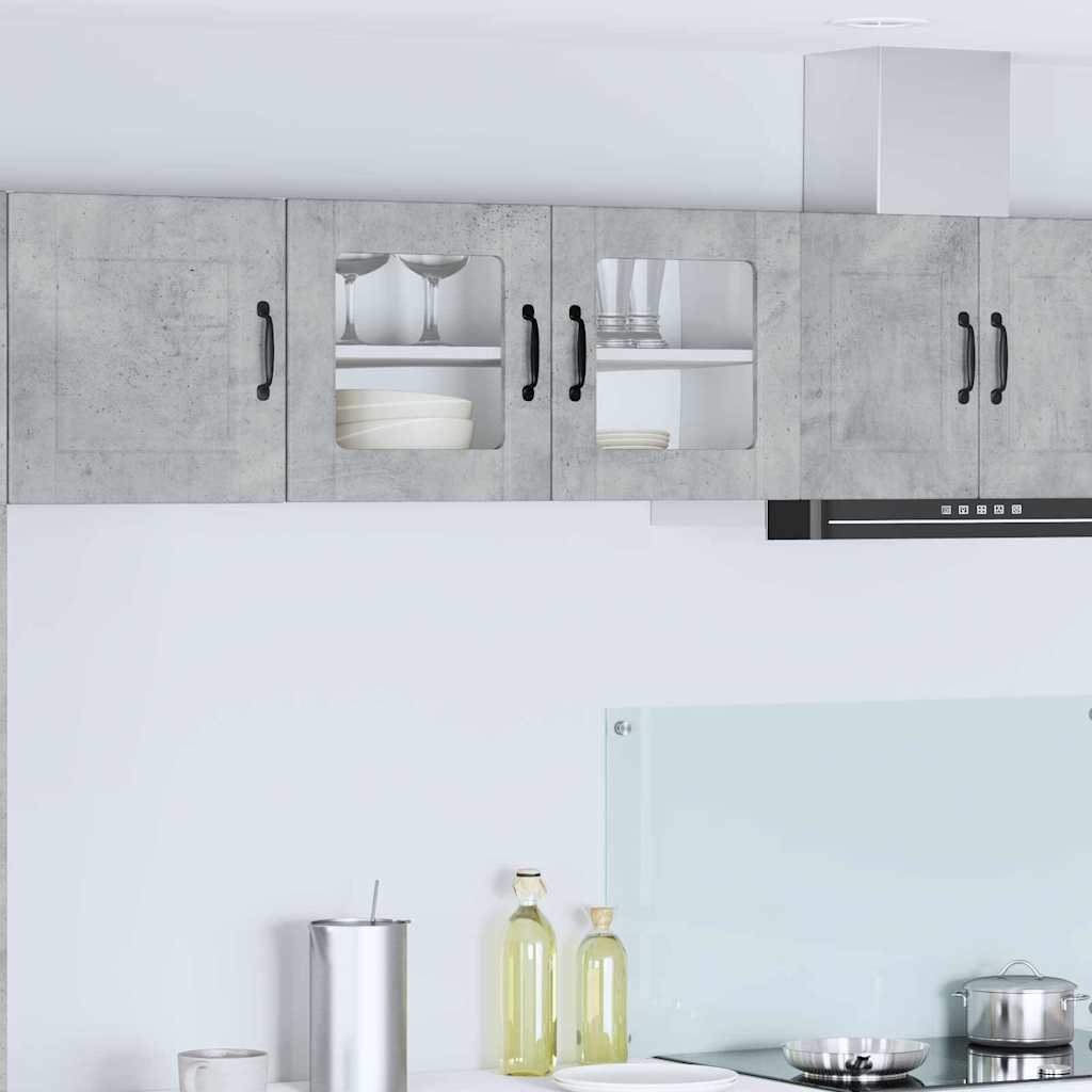 Keukenkast aan de muur Beton Grijs 80 x 31 x 40 cm Bewerkt hout