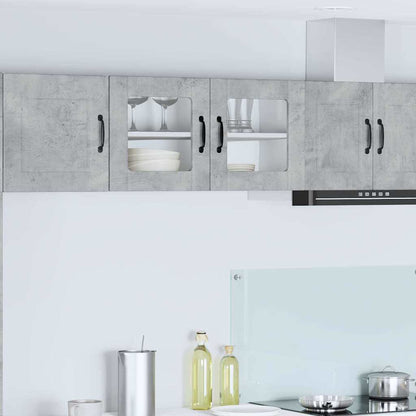 Keukenkast aan de muur Beton Grijs 80 x 31 x 40 cm Bewerkt hout