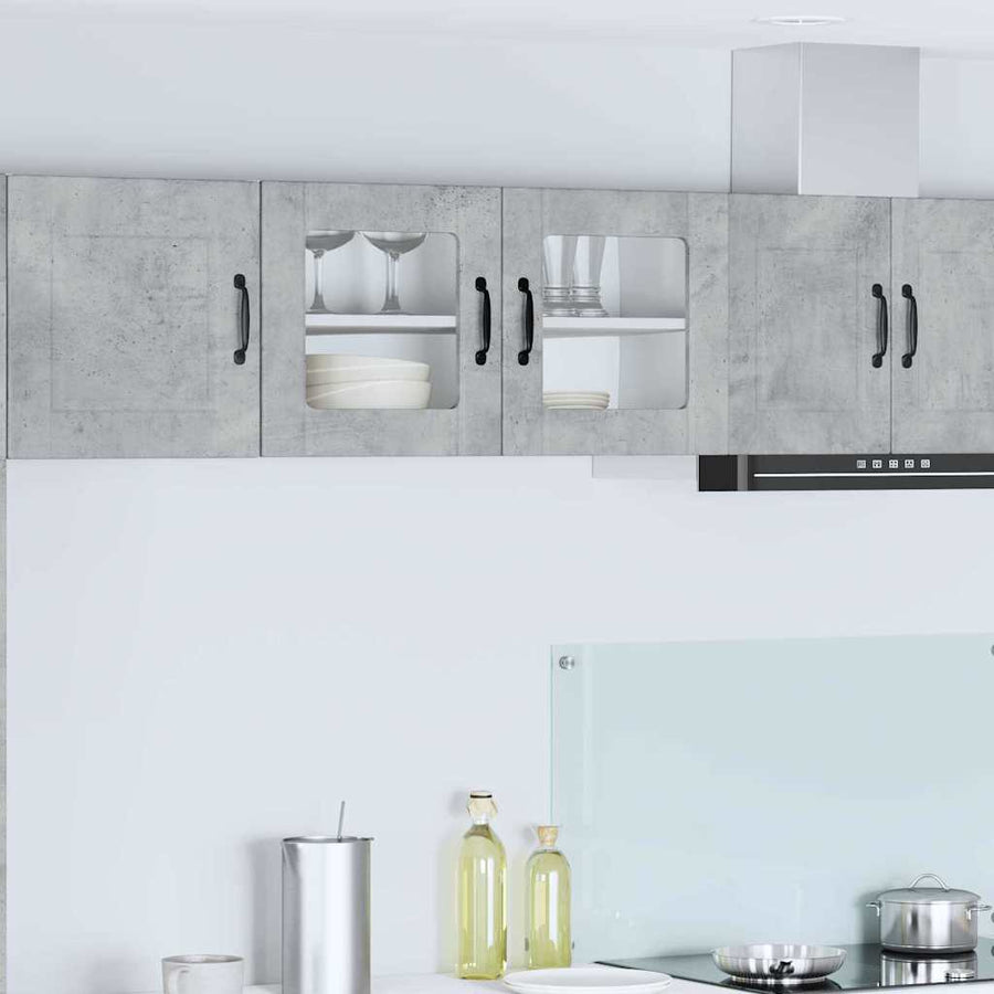 Keukenkast aan de muur Beton Grijs 80 x 31 x 40 cm Bewerkt hout