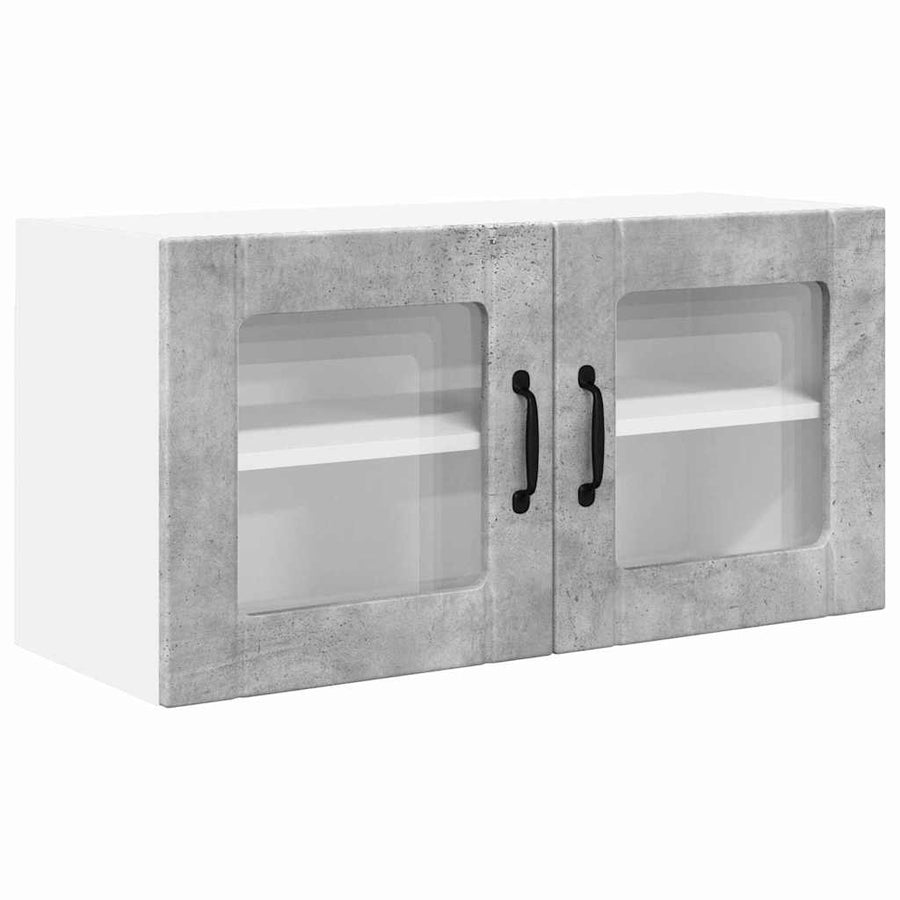 Keukenkast aan de muur Beton Grijs 80 x 31 x 40 cm Bewerkt hout