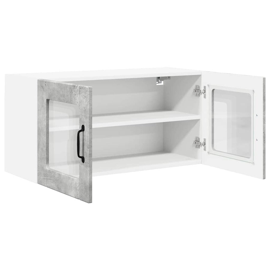 Keukenkast aan de muur Beton Grijs 80 x 31 x 40 cm Bewerkt hout