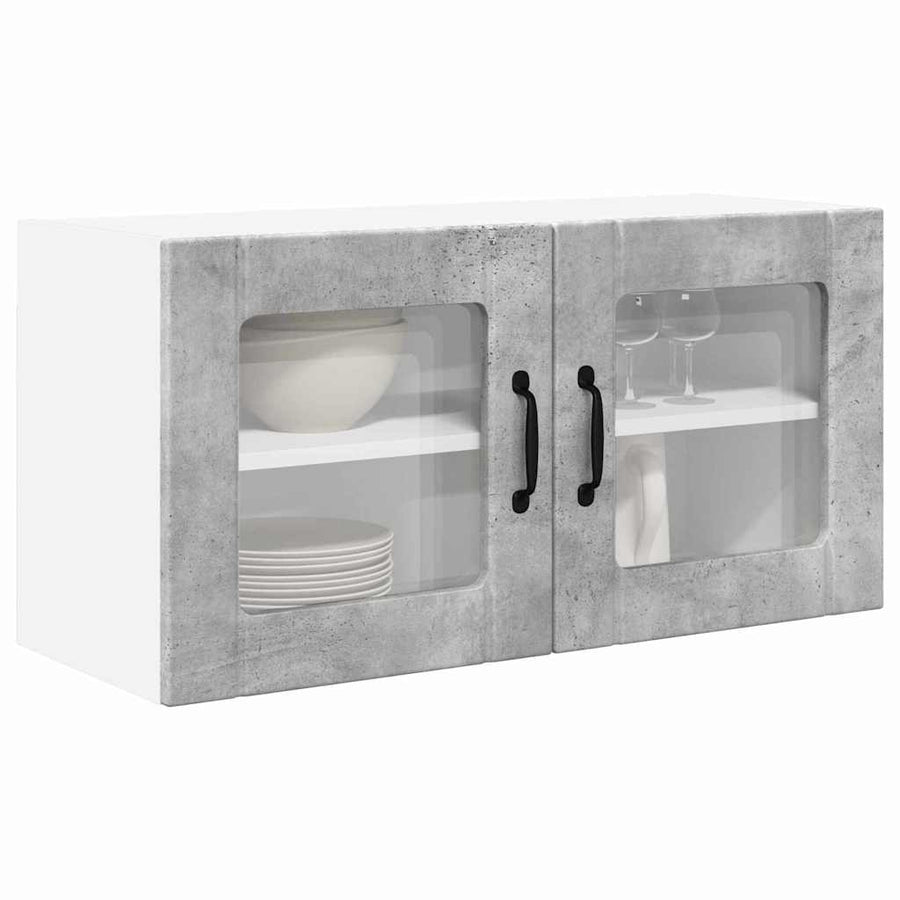 Keukenkast aan de muur Beton Grijs 80 x 31 x 40 cm Bewerkt hout