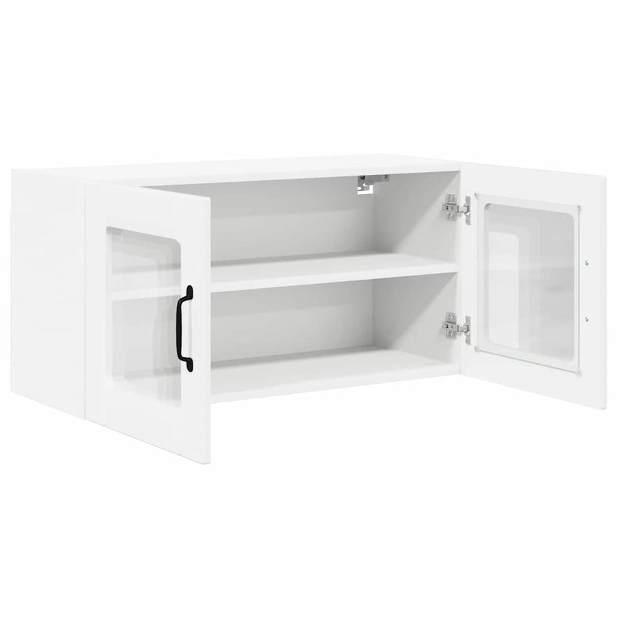 Keukenkast aan de muur met plank Hoogglans wit 80 x 31 x 40 cm