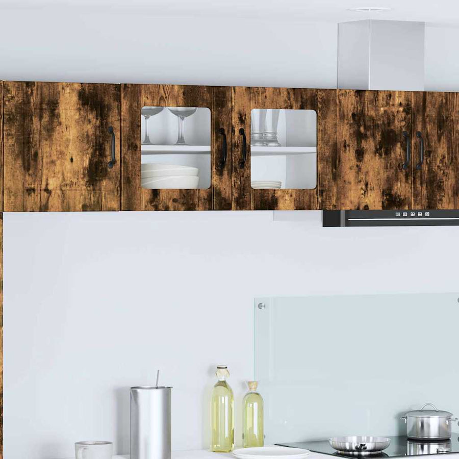 Keukenkast aan de muur met plank Gerookt eiken 80 x 31 x 40 cm