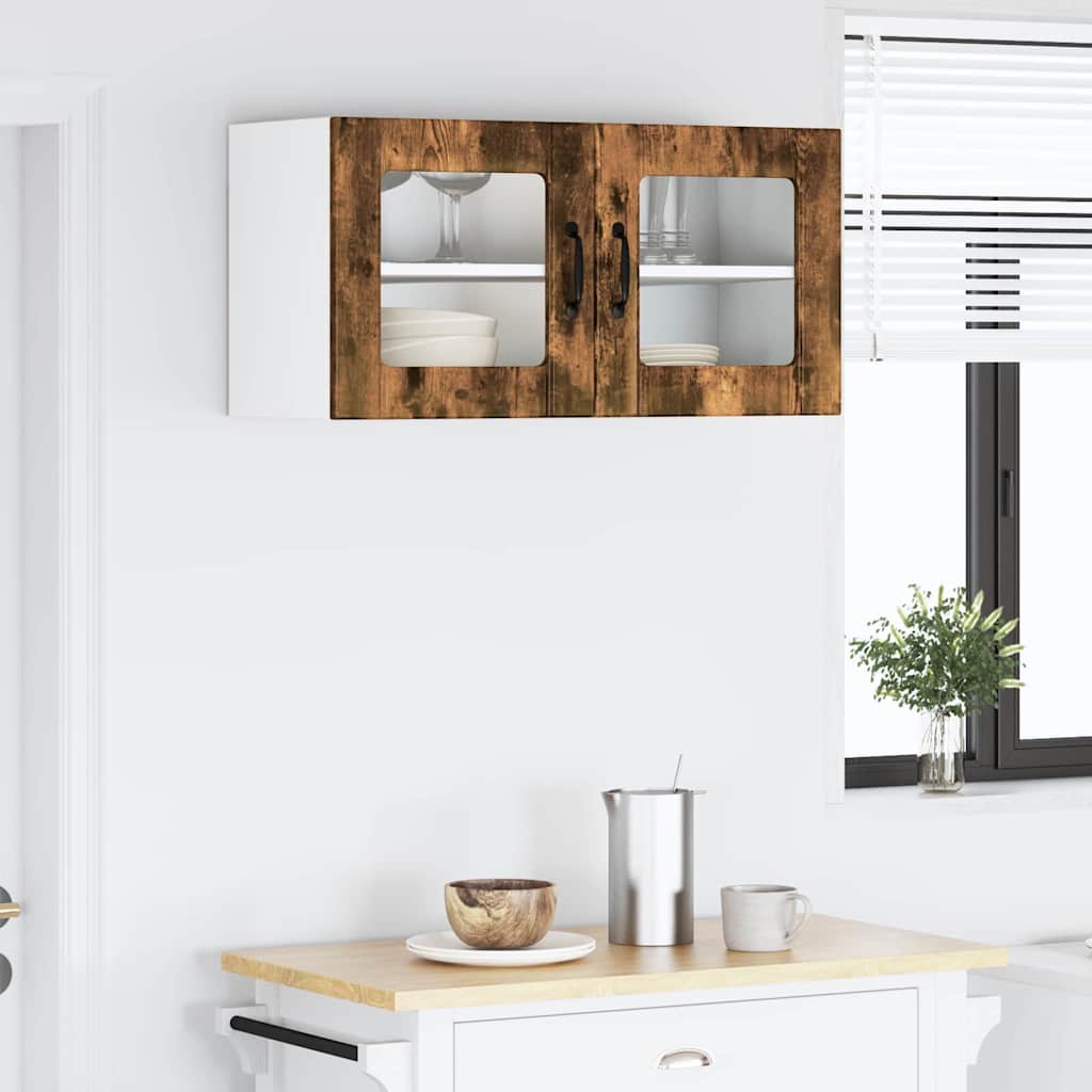 Keukenkast aan de muur met plank Gerookt eiken 80 x 31 x 40 cm