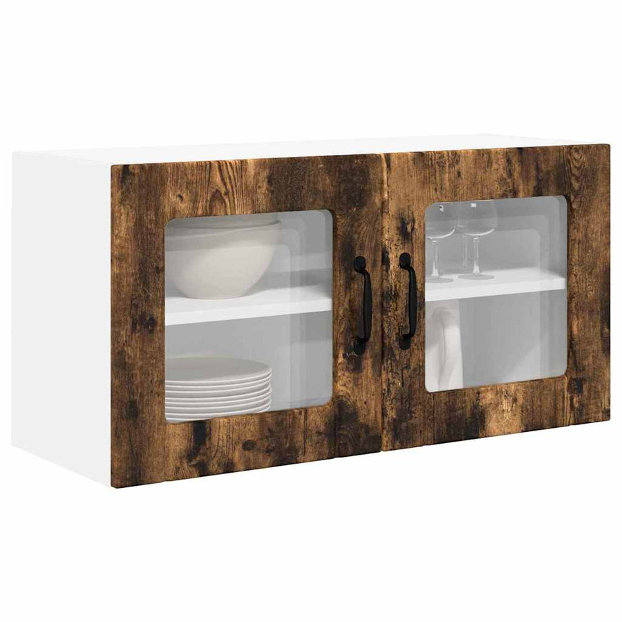 Keukenkast aan de muur met plank Gerookt eiken 80 x 31 x 40 cm